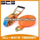 100% Polyester webbing Ratchet Tie Down Strap Cargo Lashing Strap Belt